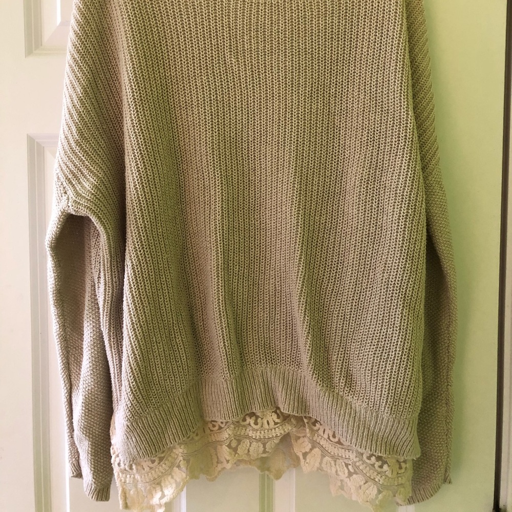 Urban Outfitters Sweater w/ Lace accent on bottom